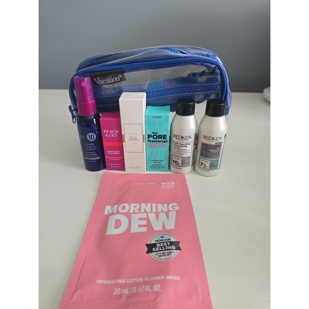Summer Beauty Hair Skincare Travel Bundle with Vacation Belt Bag NEW